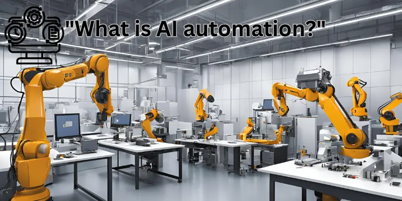 Industrial robots working on automated assembly lines powered by AI automation."
