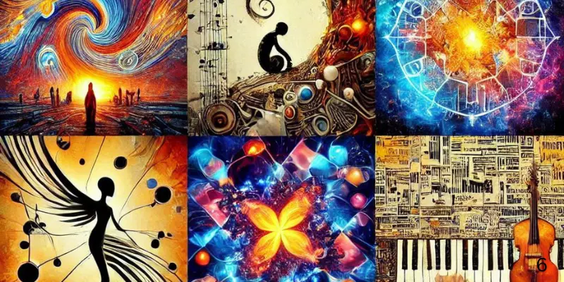 AI-generated art, music, and literature