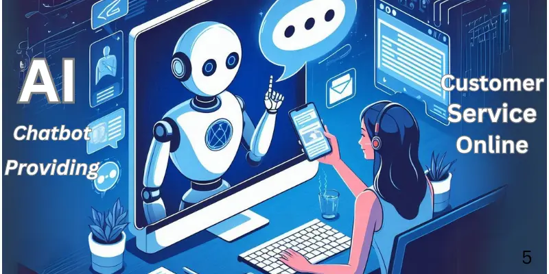 AI chatbot providing customer service online