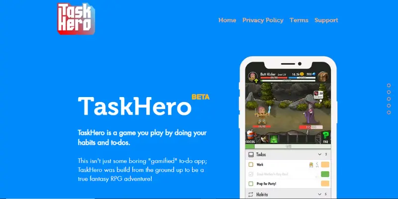 TaskHero platform interface showing AI task assignment and management features.